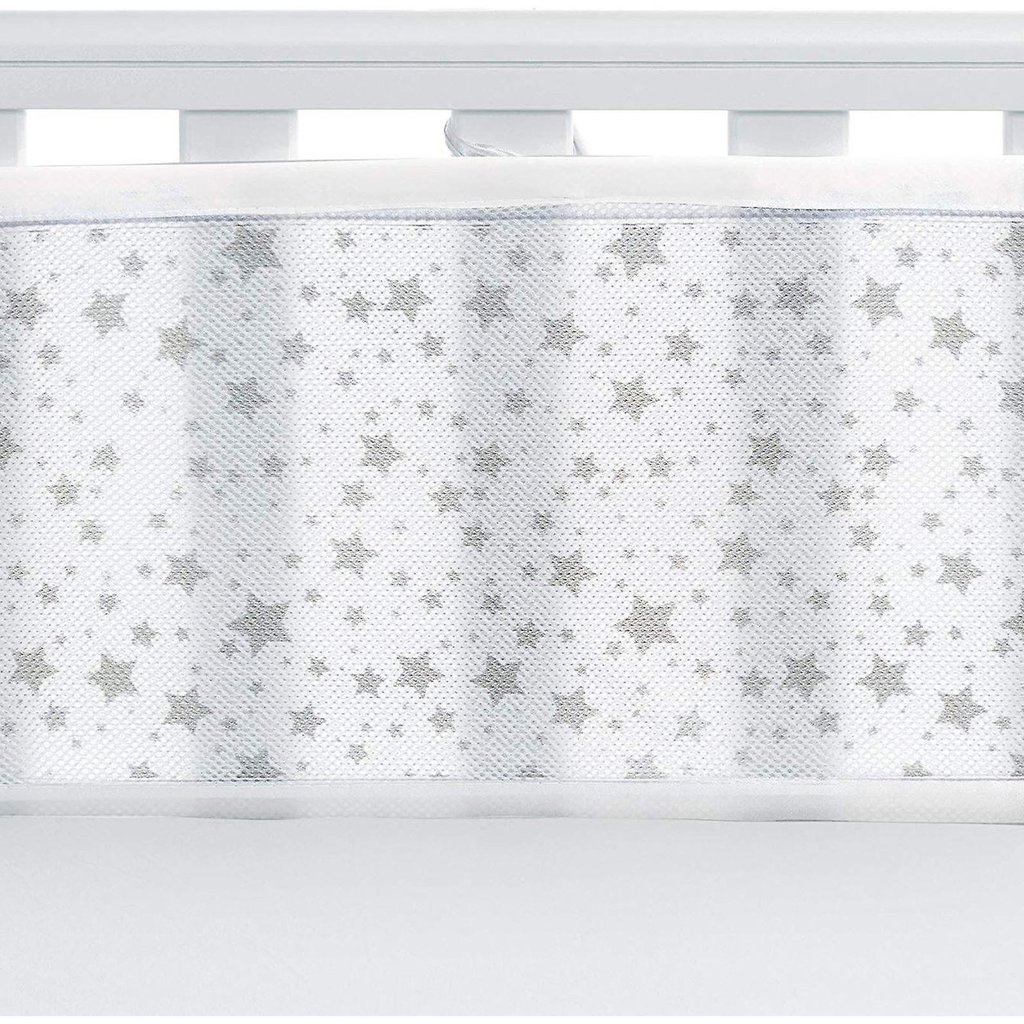 Breathable Mesh  Cot Liner Twinkle Grey