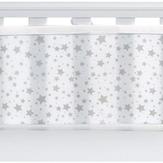 Breathable Mesh  Cot Liner Twinkle Grey