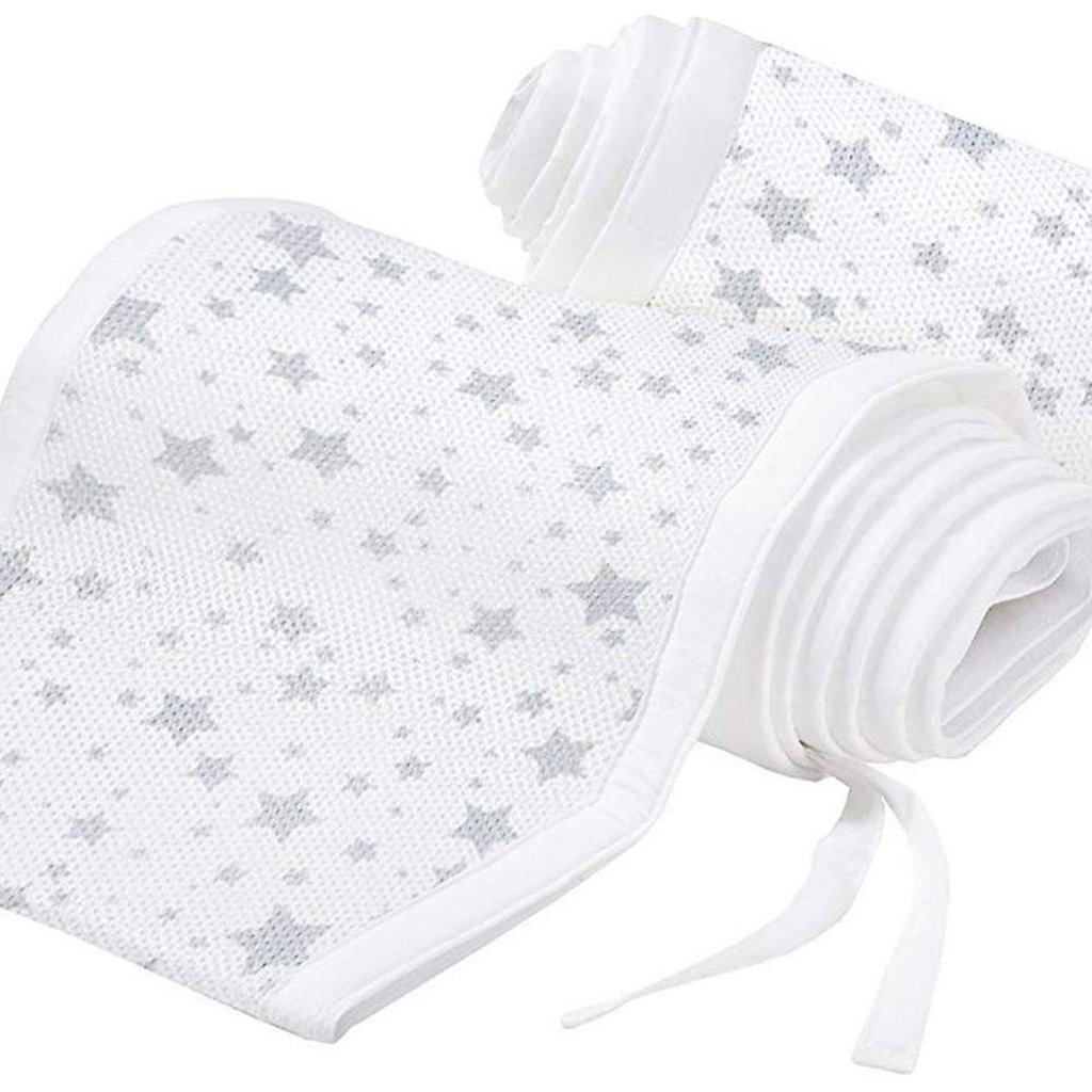 Breathable Mesh  Cot Liner Twinkle Grey