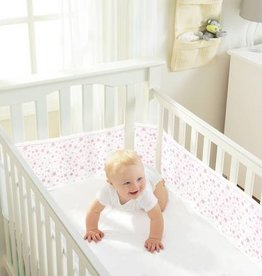 Purflo Breathable  Mesh Cot Liner Twinkle Pink