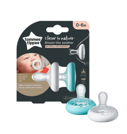 Tommee Tippee Tommee Tippee Breast Like Soothers 0 - 6 m 2pk
