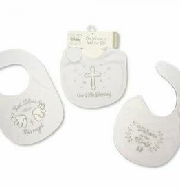 Christening Velcro Bib Assorted Designs