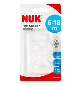 Nuk Nuk First Choice+ Silicone Teat 6-18m -M