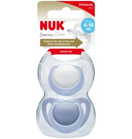 Nuk Nuk Latex Blue Soother 6-18m 2pk