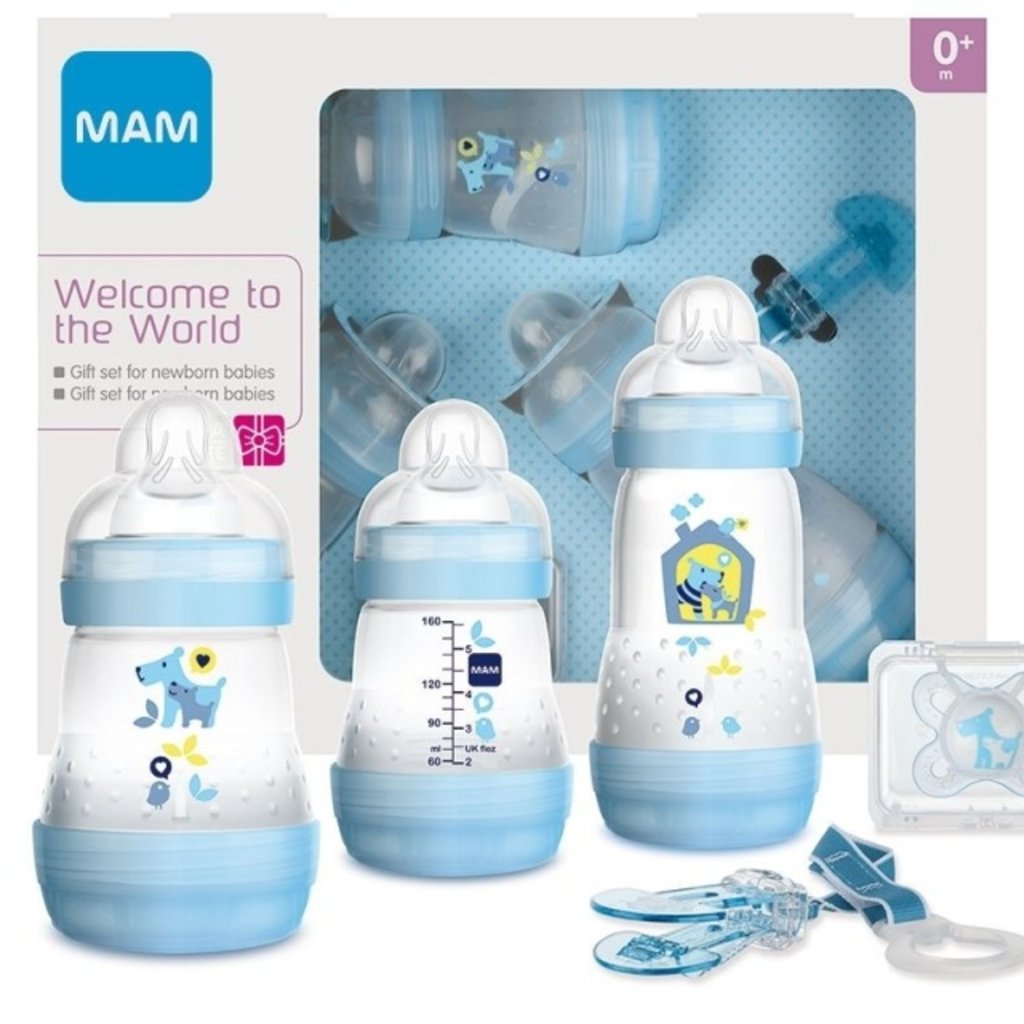 mam blue bottle set