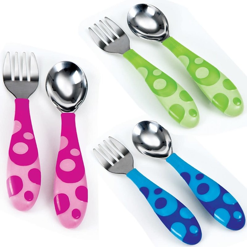 Munchkin Munchkin Toddler Fork & Spoons Set 2pk Assorted  Colours
