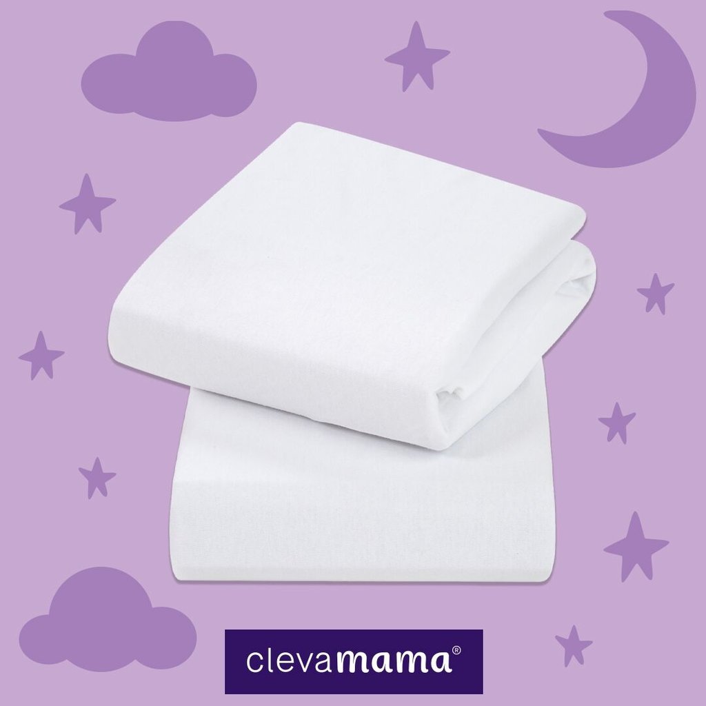 Clevamama Clevamama  Fitted Sheets Cot White