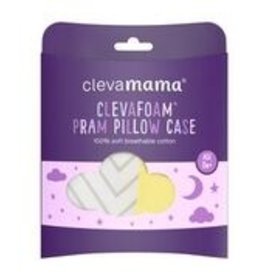 Clevamama Clevafoam Pram Pillow Case Grey Yellow