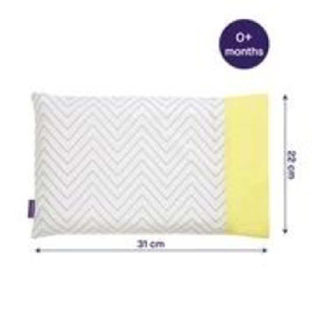 Clevamama Clevafoam Pram Pillow Case Grey Yellow