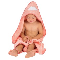 Clevamama Clevamama Apron Baby Bath Towel Coral Cloud