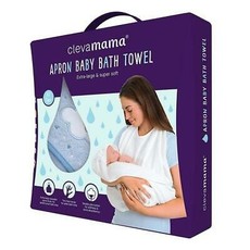 Clevamama Clevamama Apron Baby Bath Towel Blue Cloud
