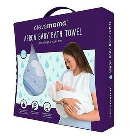 Clevamama Clevamama Apron Baby Bath Towel Blue Cloud