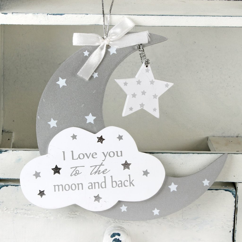 Moon & Cloud Hanging Plaque