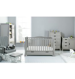 Obaby Stamford Luxe Sleigh 5 Piece Room Set – Warm Grey