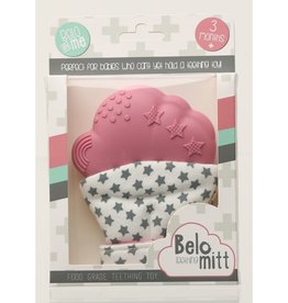 Belo Teething Mitt Pink