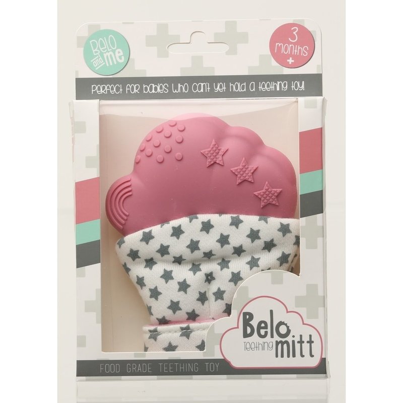 Belo Teething Mitt Pink