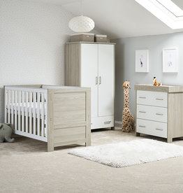 Obaby Obaby Nika 3 Piece Room Set – Grey Wash with White