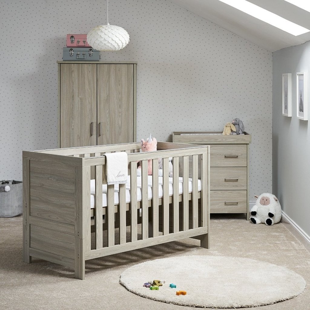 Obaby Obaby Nika Cot Bed – Grey Wash