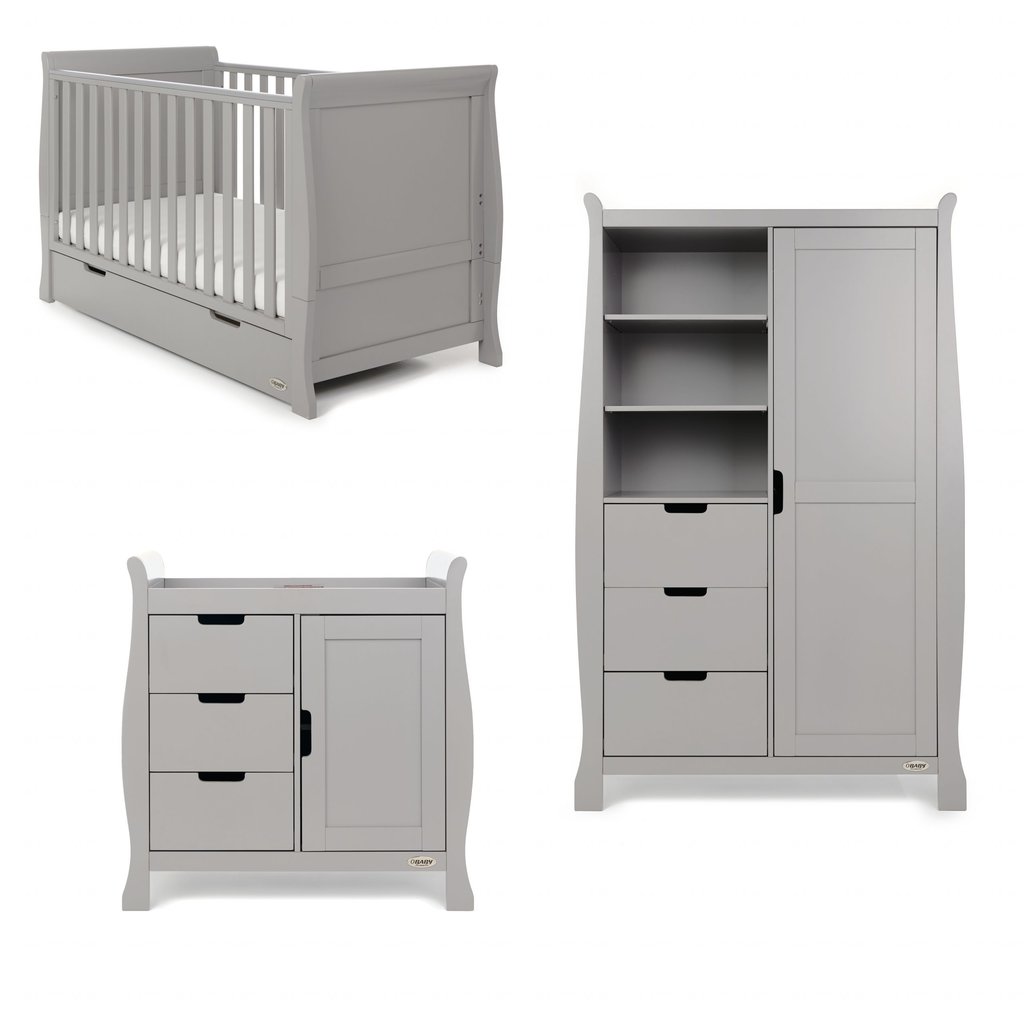Obaby Obaby Stamford Classic 3 Piece Room Set - Warm Grey