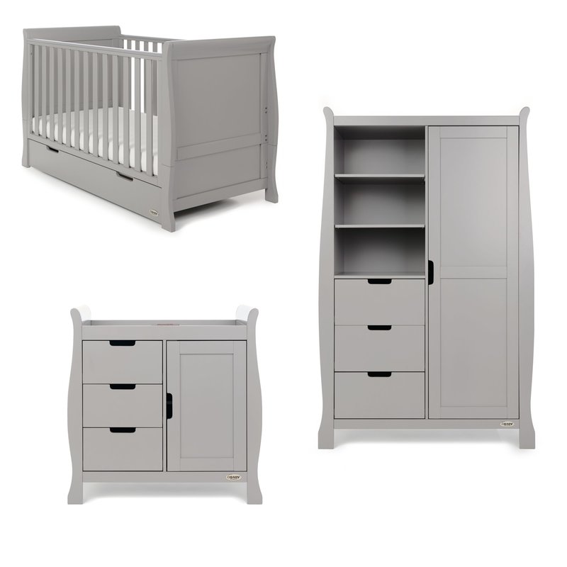 Obaby Obaby Stamford Classic 3 Piece Room Set - Warm Grey