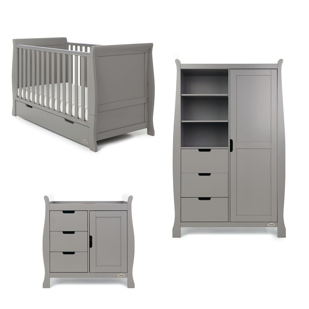 Obaby Obaby Stamford Classic 3 Piece Room Set - Taupe Grey