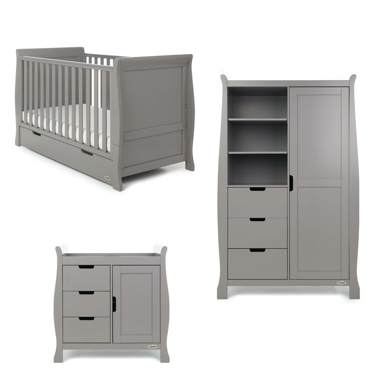 Obaby Obaby Stamford Classic 3 Piece Room Set - Taupe Grey