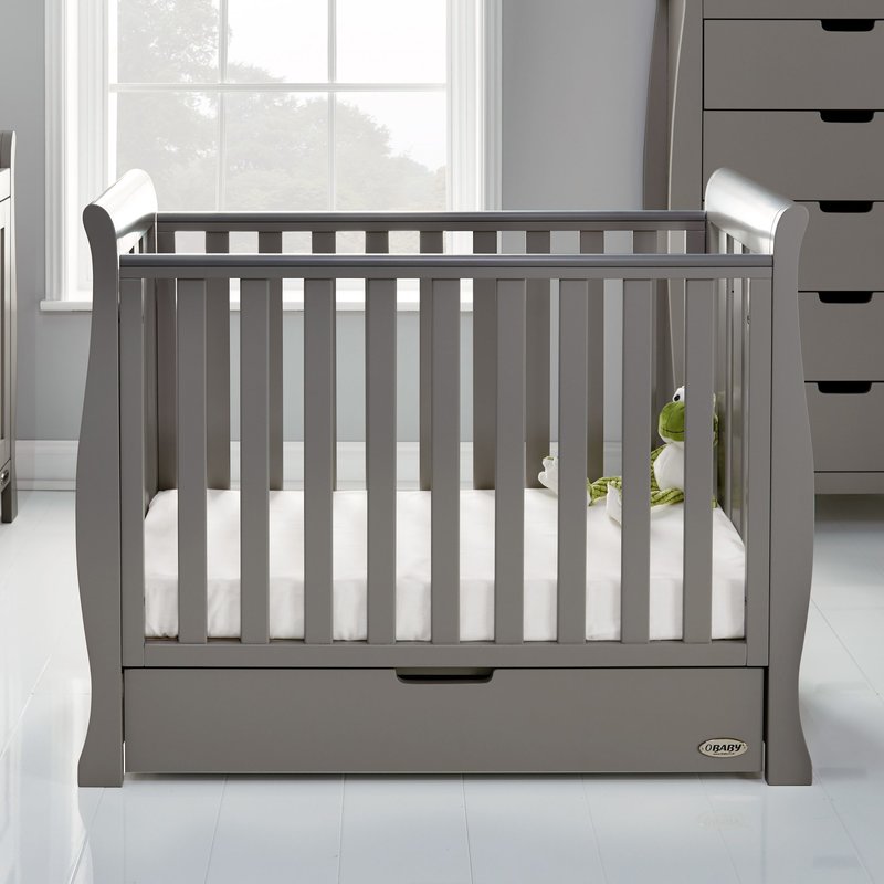 Obaby Obaby Stamford Space Saver Cot - Taupe Grey