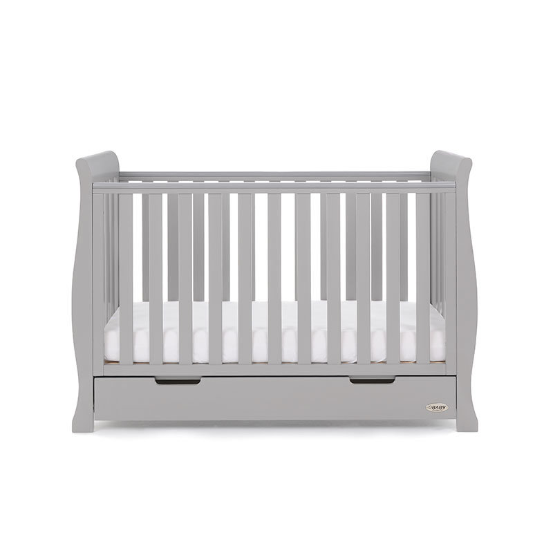 Obaby Obaby - Stamford Sleigh Mini Cot Bed - Warm Grey
