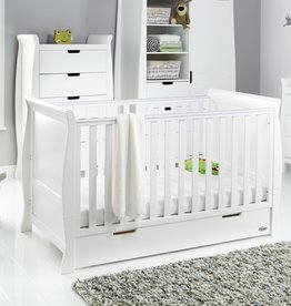Obaby Obaby Stamford Classic Sleigh Cot Bed – White