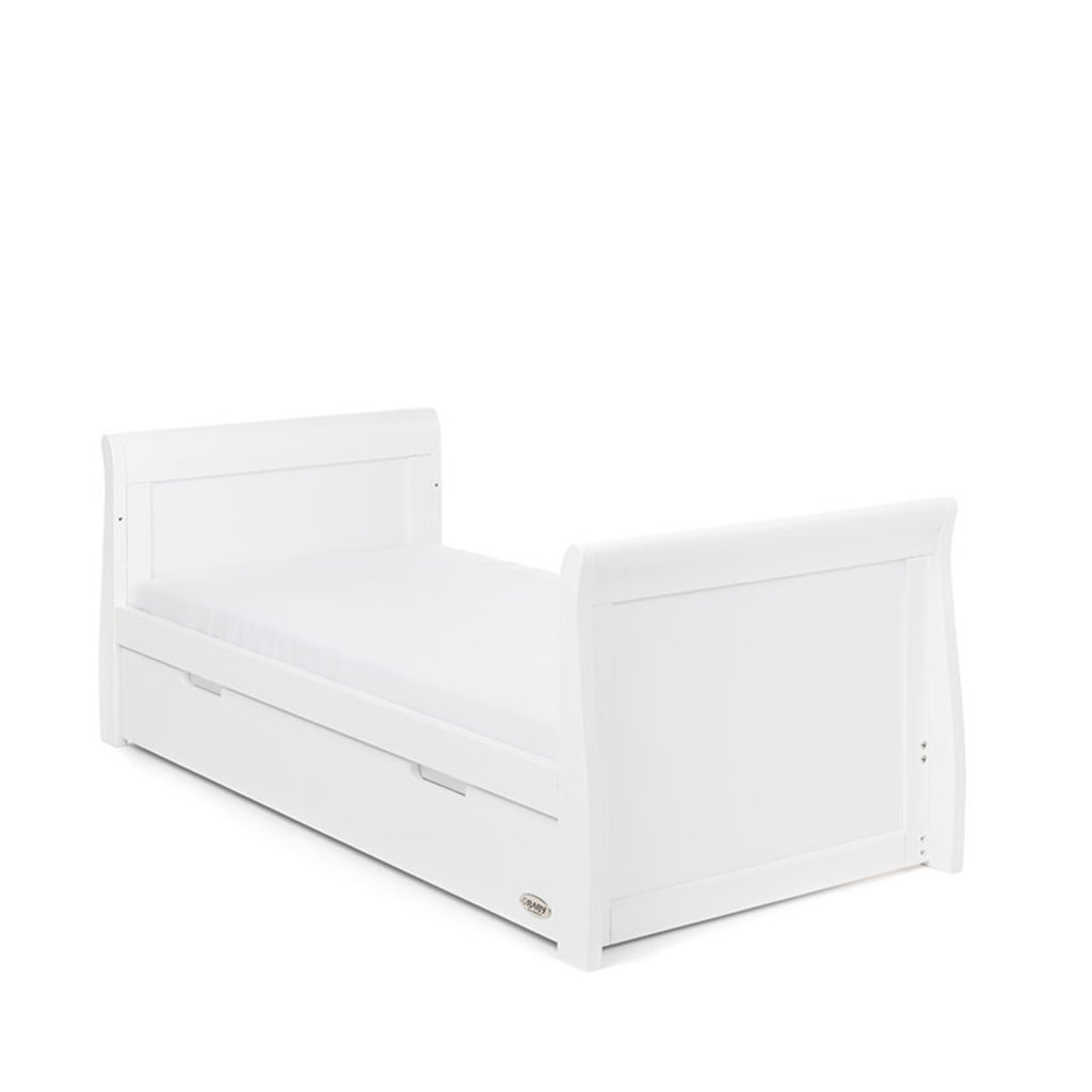 Obaby Obaby Stamford Classic Sleigh Cot Bed – White