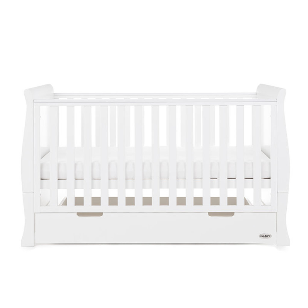 Obaby Obaby Stamford Classic Sleigh Cot Bed – White