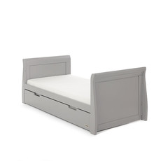 Obaby Obaby Stamford Classic Sleigh Cot Bed – Warm Grey
