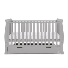 Obaby Obaby Stamford Classic Sleigh Cot Bed – Warm Grey
