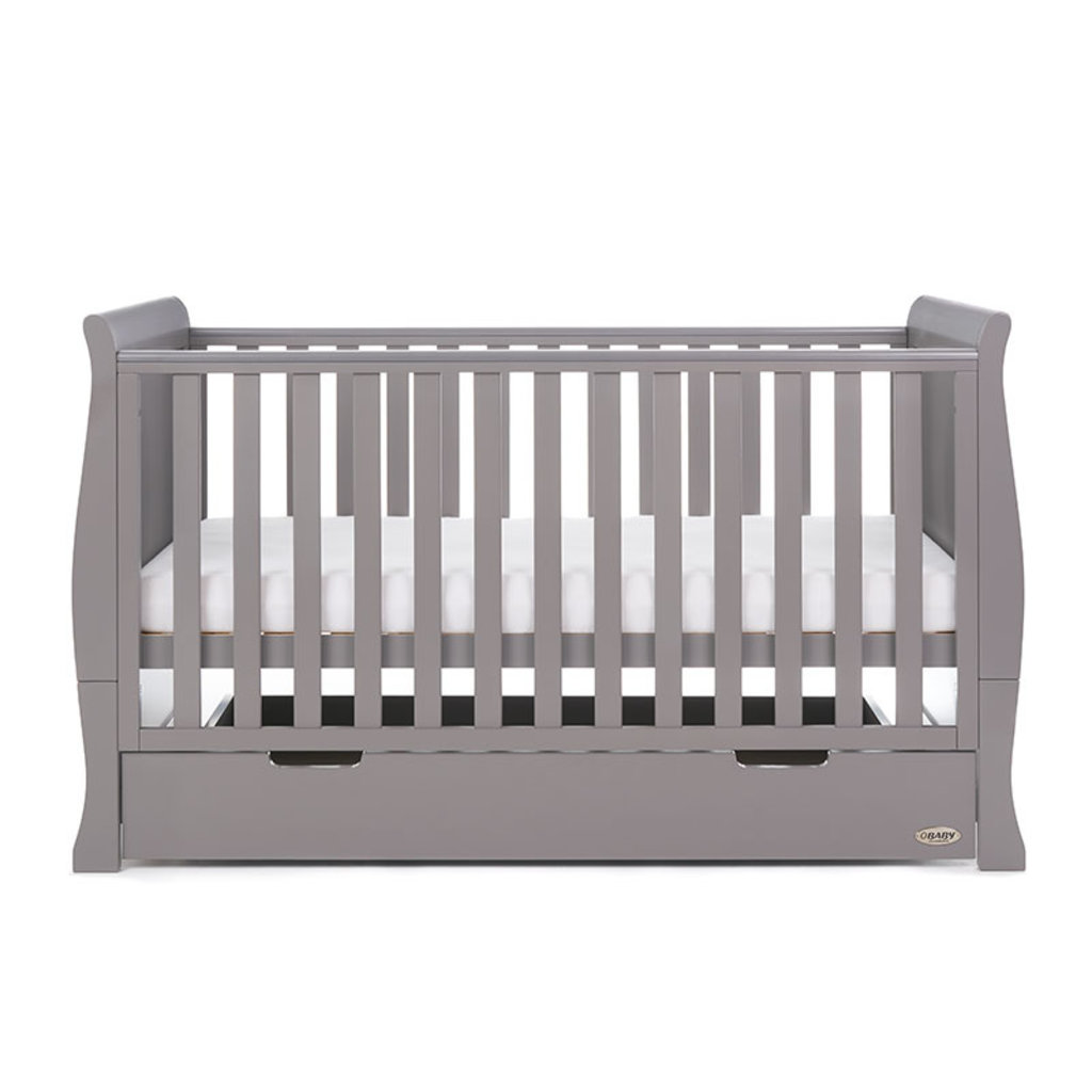 Obaby Obaby Stamford Classic Sleigh Cot Bed – Taupe Grey