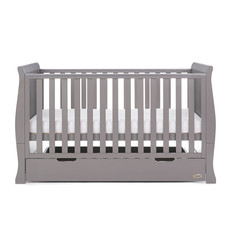 Obaby Obaby Stamford Classic Sleigh Cot Bed – Taupe Grey