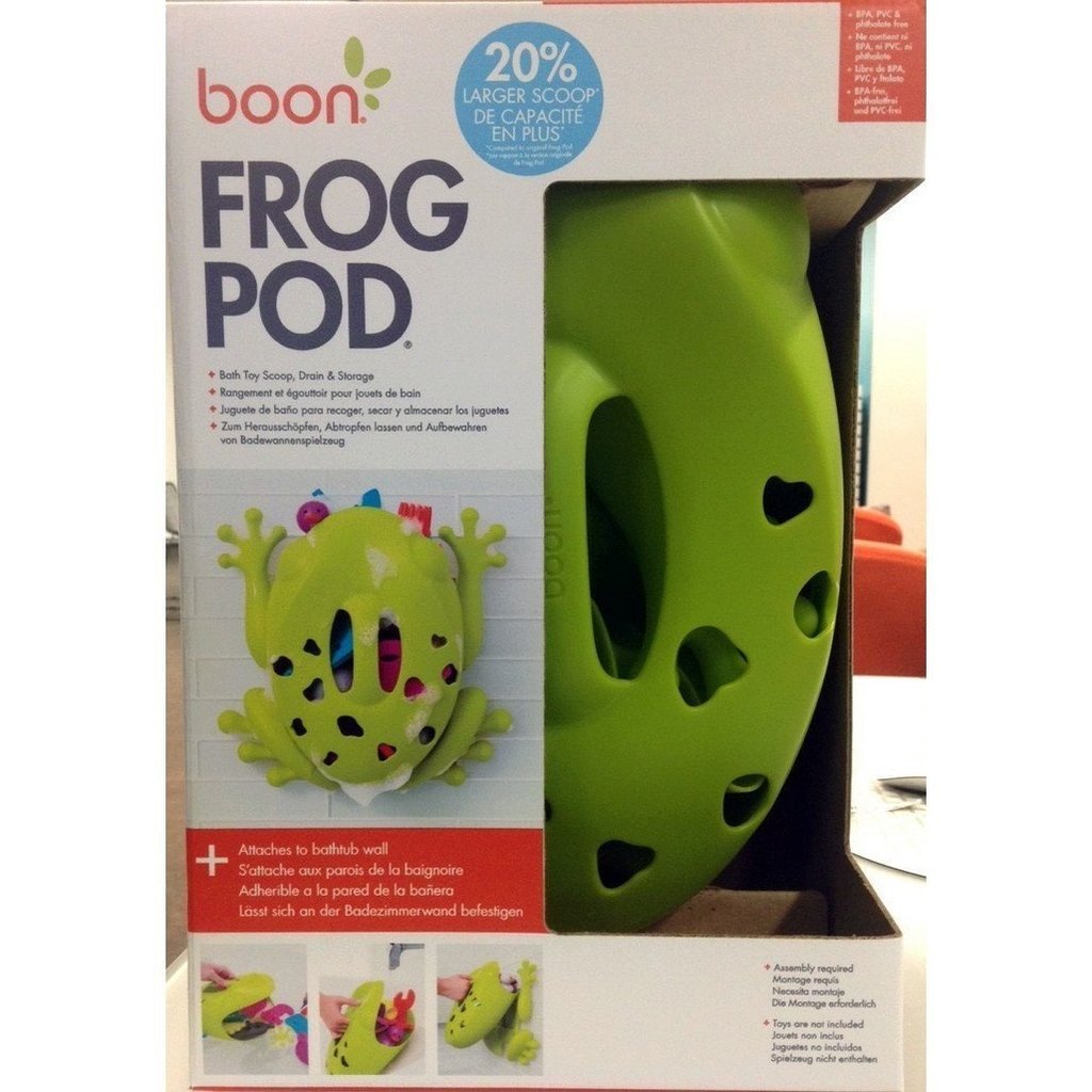 boon frog pod bath toy scoop