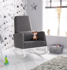 Obaby Obaby - High Back Rocking Chair – White with Grey Cushion