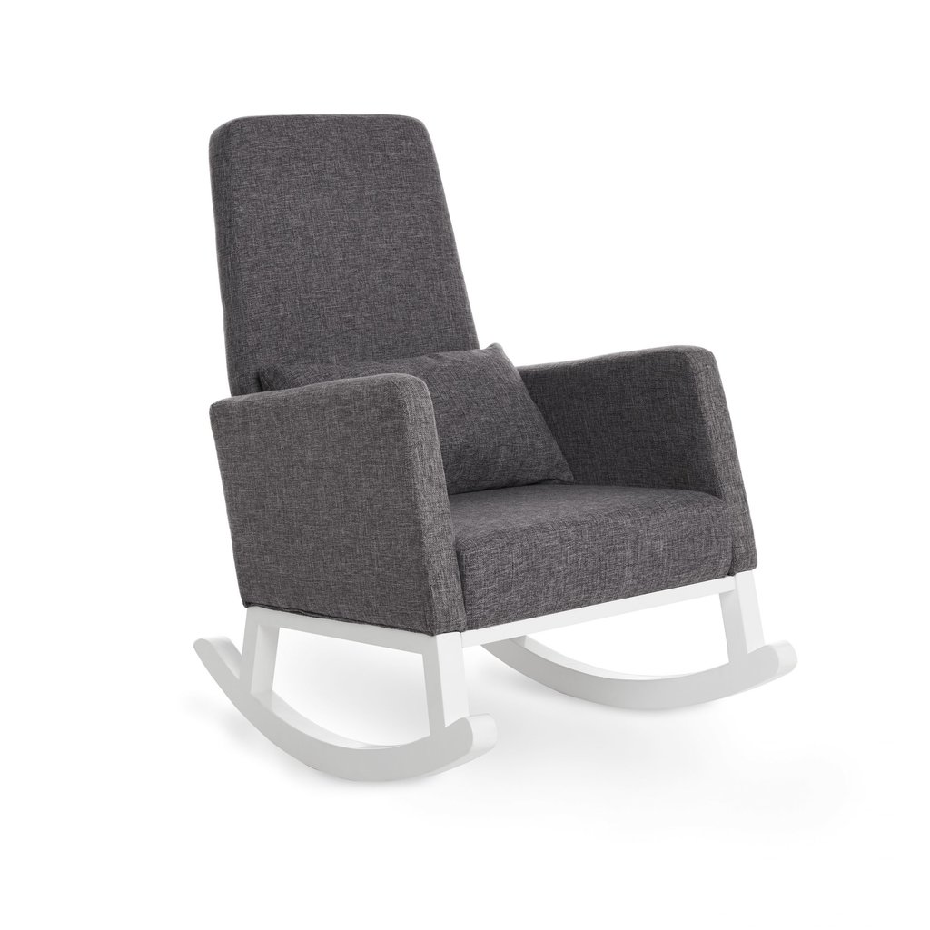 Obaby Obaby - High Back Rocking Chair – White with Grey Cushion