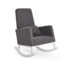Obaby Obaby - High Back Rocking Chair – White with Grey Cushion