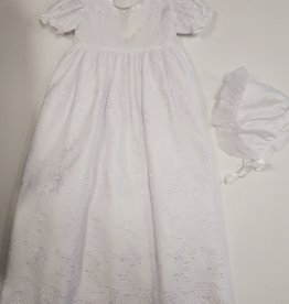 Visara Christening Gown 6-12 Rose Bud