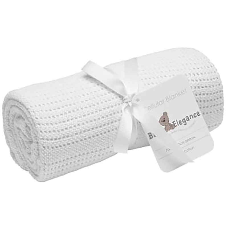 Baby Elegance Baby Elegance Cellular Pram Rolled 70x90cm White