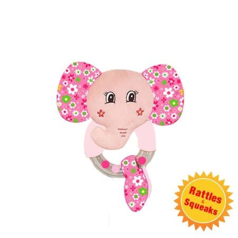 Baby Bow Baby Girl Elephant Hand Rattle Toy