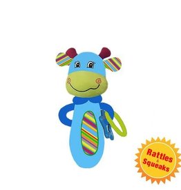 Baby Bow Baby Cow  Hand Squeak Toy Blue