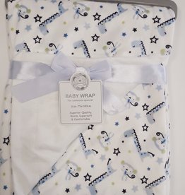 Snuggle Baby Wrap - Blue Giraffe