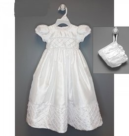 Baby Bow Daydream Christening  Pearl Gown with Bonnett