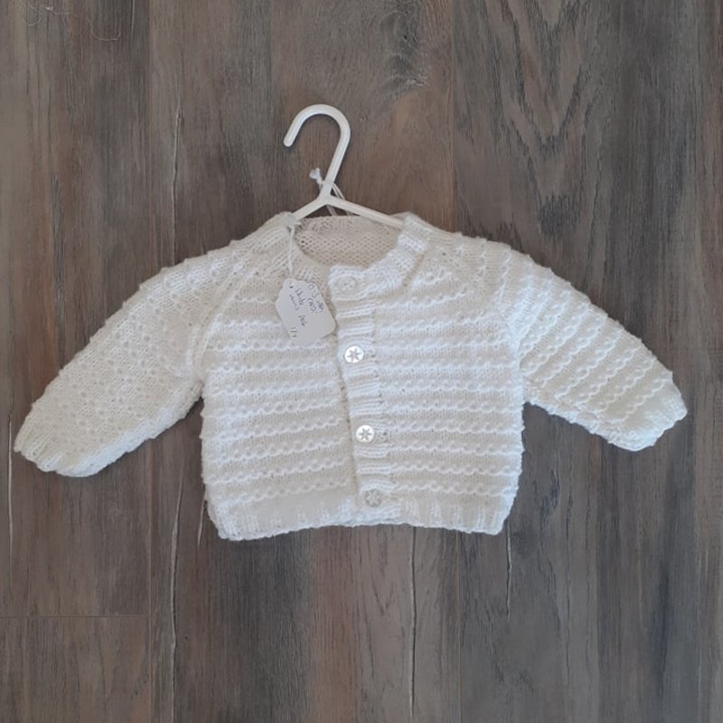 Knitted Christening Cardigan 0-3m M Pattern