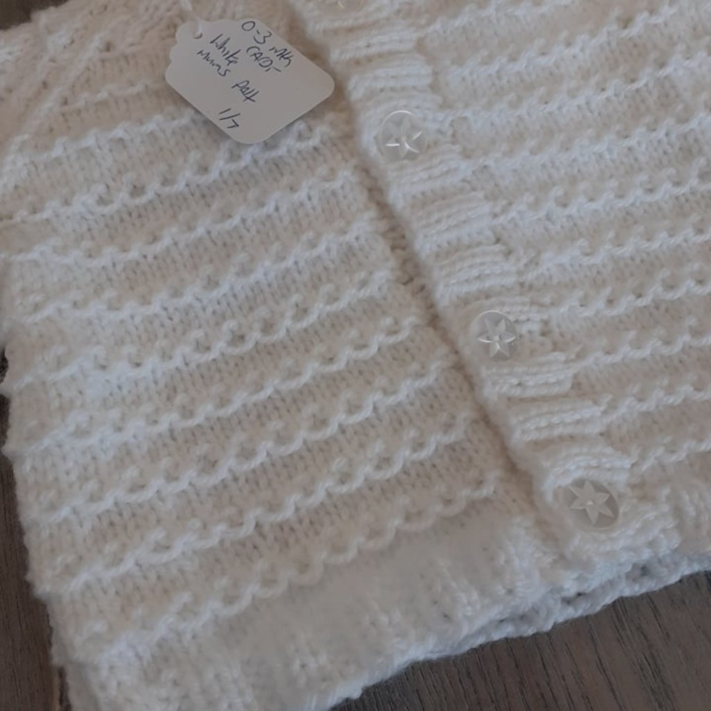 Knitted Christening Cardigan 0-3m M Pattern