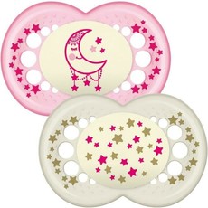Mam MAM Original Night Soother Pink 12m+ 2PK