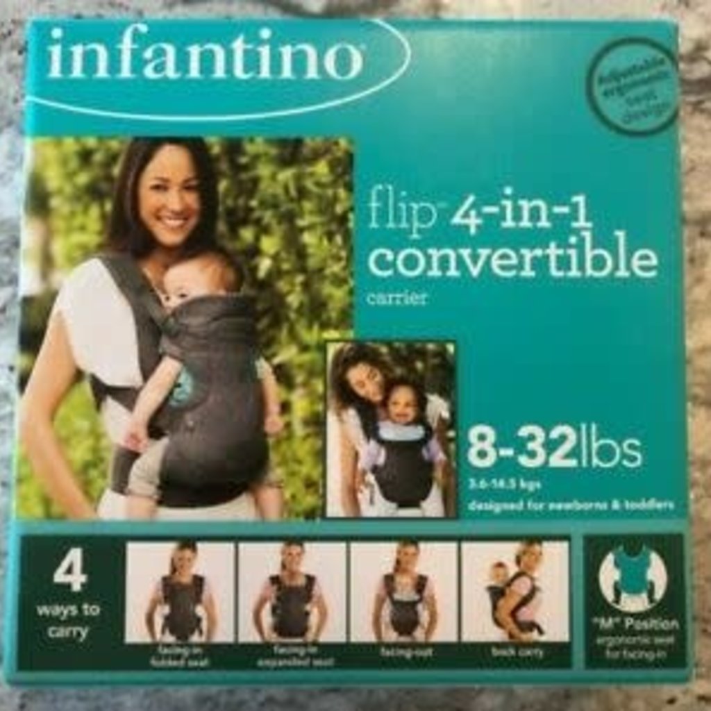 Infantino Infantino Flip Grey Advanced 4 in 1 Baby Carrier
