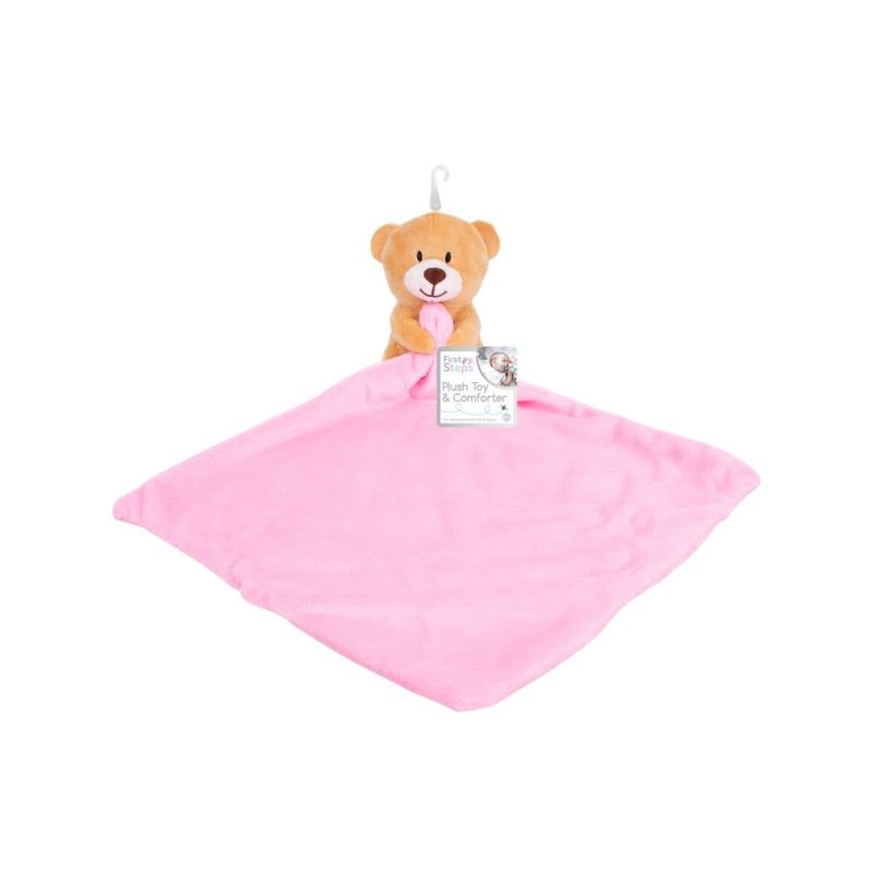 Plush Bear Comforter- Pink